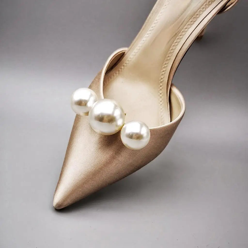 New Popular Elegant Pearl Wedding Shoe Decoration High Heel Removable Shoe Buckle for Women
