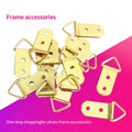 TS-K011 500 Pack Zinc Plated Iron Triangle Ring Picture Hangers with Screws-Picture Hanging Solutions for Hanging Hooks