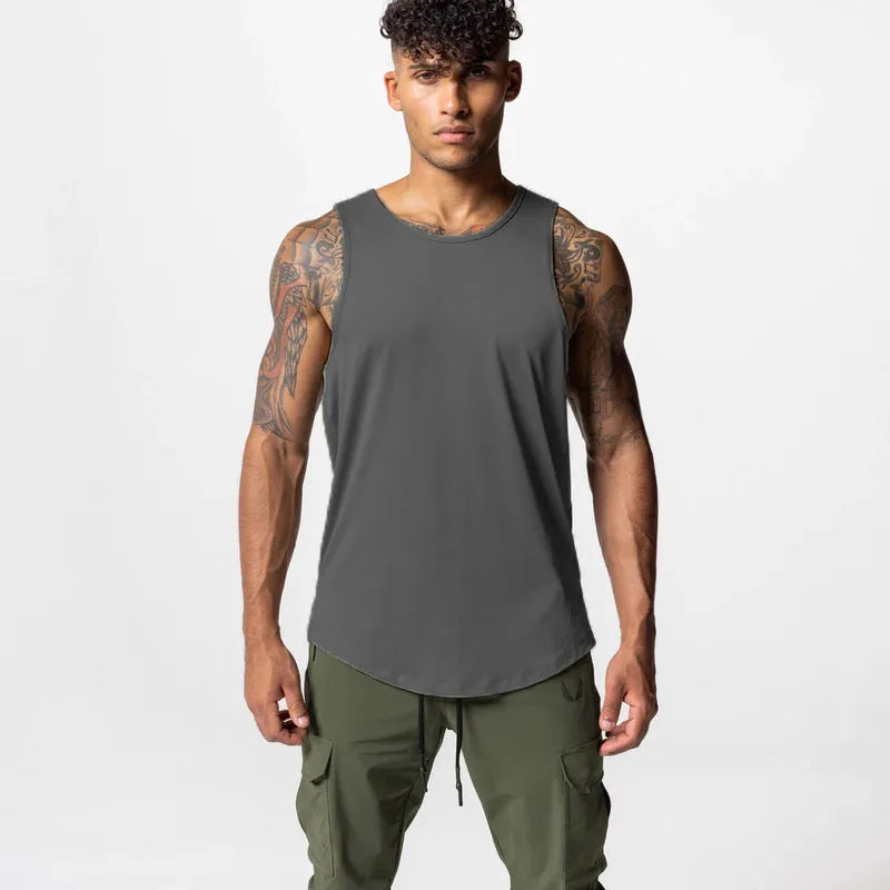 Custom Plus Size Men's Tank Top Quick Dry Athletic Workout Fitness Sleeveless T-shirt Breathable Sleeveless for Men