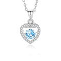 Stylish Valentine's Day Gift Infinity Beating Heart Clavicle Chain S925 Sterling Silver Infinite love Heart Pendant Necklace