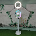 Portable Ipad Photo Booth Shell Oval Ipad Selfie Photo Booth Easy Set up Brightness Fill in Light Photo Booth Machine