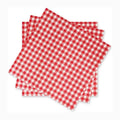 Quality Thanksgiving Red Fall Holiday Lunch Kitchen Household Plaid Pattern Paper Napkins