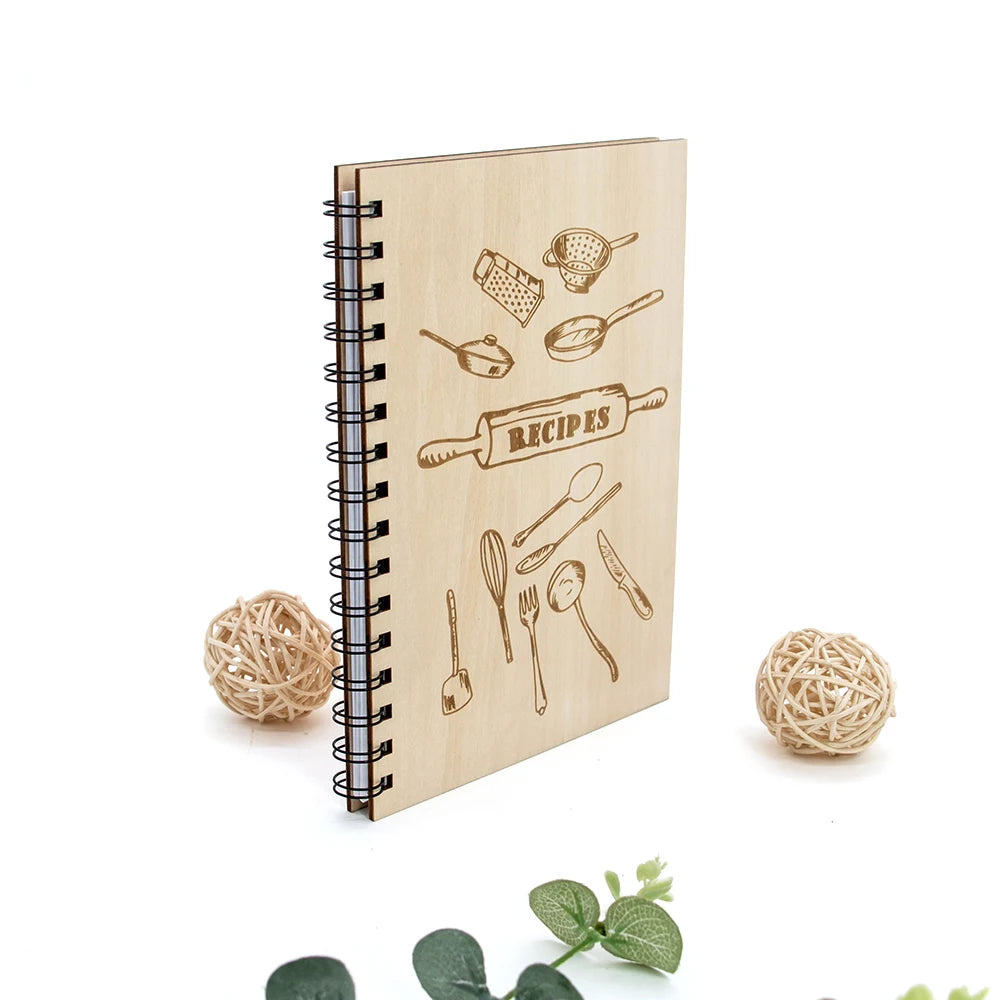 Wooden Laser Engraving Recipe Notebook Custom Size Notebook