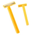 Disposable Twin Blade Razor for Men ABS Plastic Handle Shaving Razor with Lubrication Strip for Smooth Shave