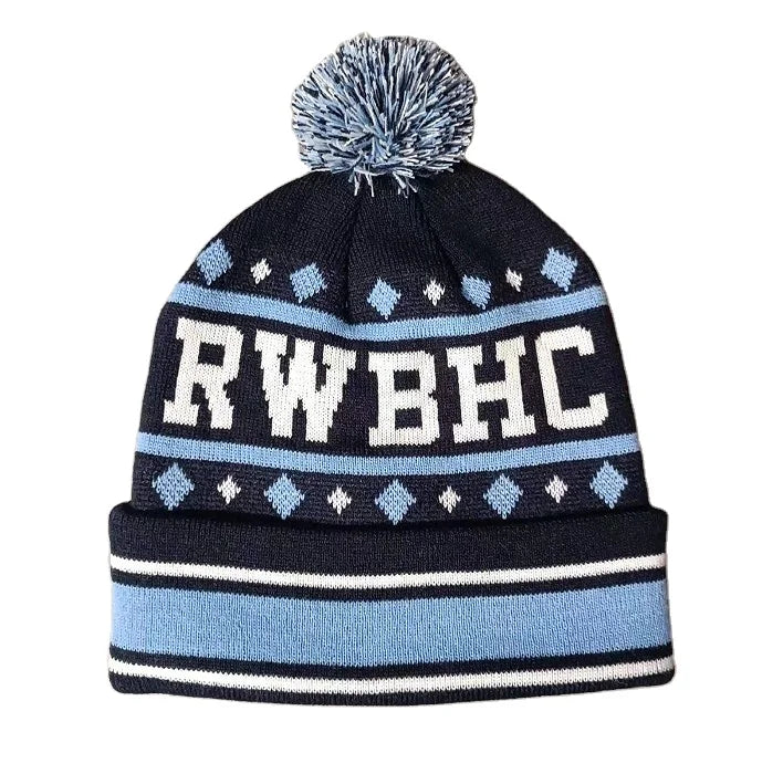New Fashion Sport Knitted Pom Pom Beanie Hat Cap Stripped Beanies Custom Jacquard Beanie