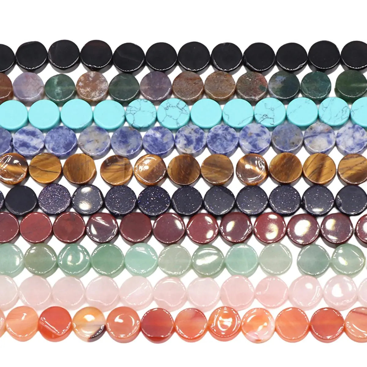 Wholesale Natural Stone Beads Carved Healing Crystal Stone Beads for Bracelets Necklace Making