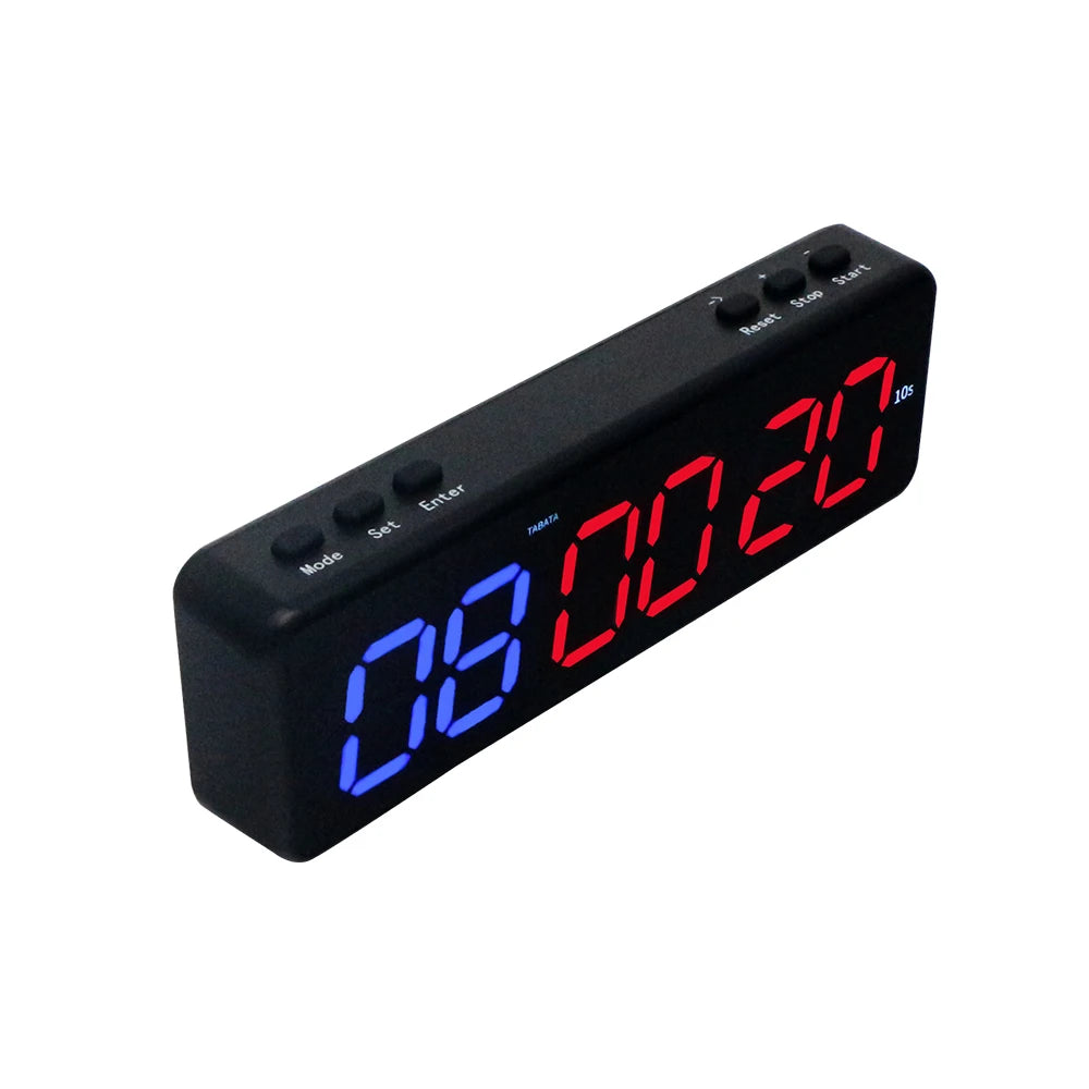 Ganxin 6 Digits Desk Clock Timer LED Indoor Stopwatch Sports Timer Countdown Display Gym Fitness Training Interval Timer