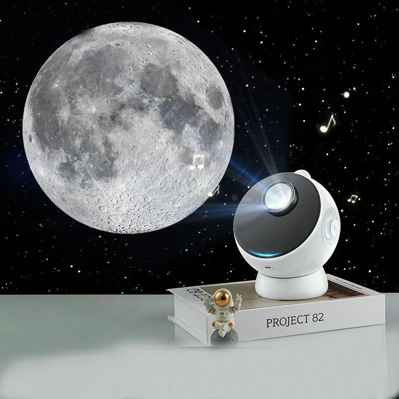 Real Planetarium 3D Galaxy Star Projector Night Light 360 Degree Rotary Wireless Speaker ABS Birthday Gift for Adults Kids