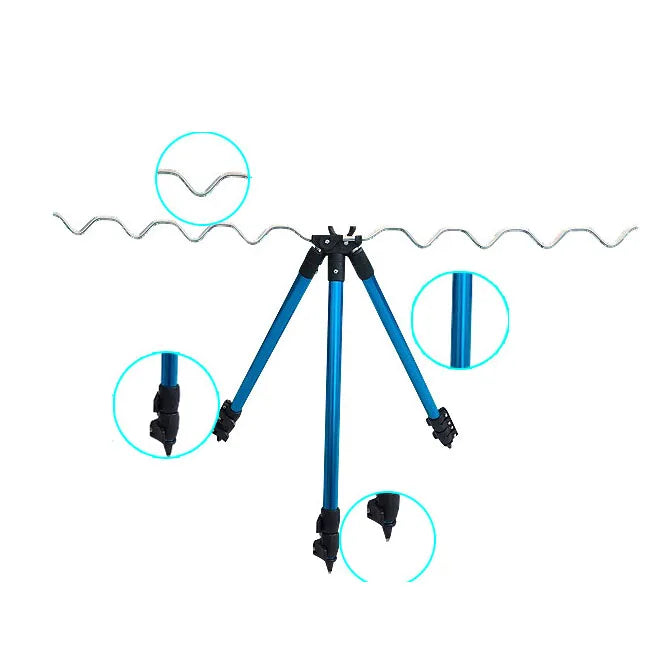 Multipurpose Portable Aluminum Alloy Triangle Sea Rod Bracket Fishing Rod Telescopic Bracket
