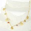 Ivanda Anniversary Unisex Hot Summer Waterproof Jewelry Stainless Steel Gold Plated Crystal Rhinestone Charms Choker Necklaces