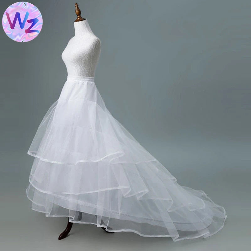 AL0714 Good Selling Petticoat Crinoline Skirt Ball Gown Underskirt Wedding Dress Lolita Underwire White Bustle Bridal Petticoat