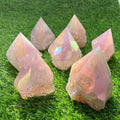 Wholesale Natural Gemstone Rose Quartz Raw Rough Tower Pink Crystal Point for Healing
