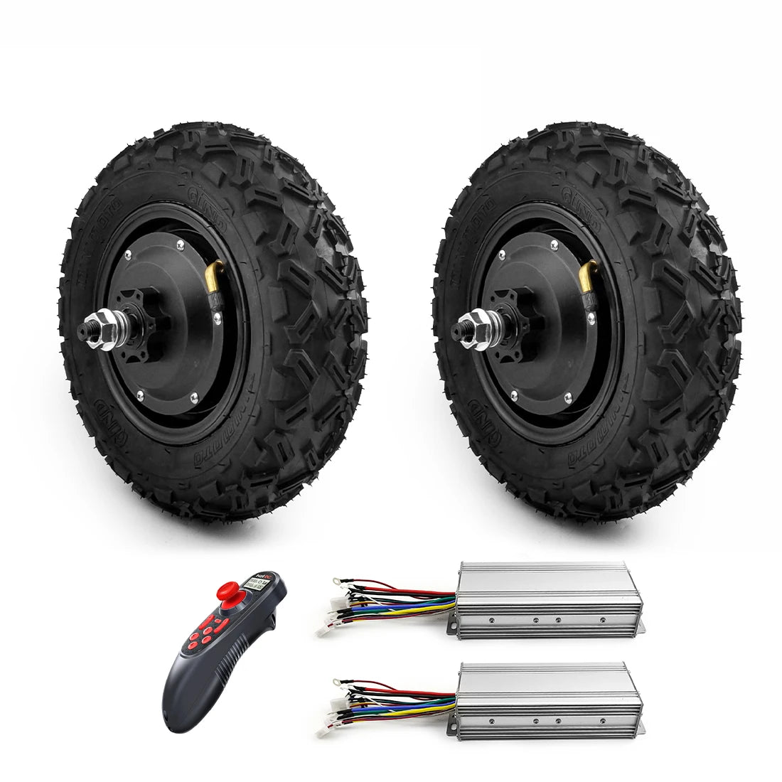 2WD 10 Inch Off-Road Wheel Vehicle Mini Dual Axle Electric Golf Cart Hub Motor Conversion Kit with Remote Control