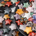Polished 20mm Tiny Non-hole Star Natural Crystal Gem Mixed Color DIY Accessories for Home Decorative Desktop Ornaments