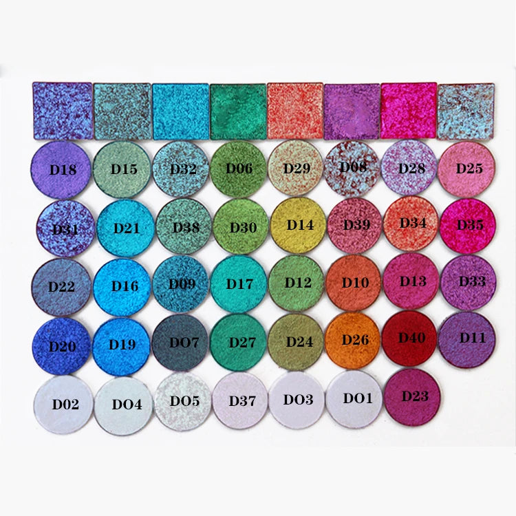 Best Selling Vegan Pressed Duochrome Highlight Pigments Colorshifting Eye Makeup with Multiduochrome Eyeshadow Palette