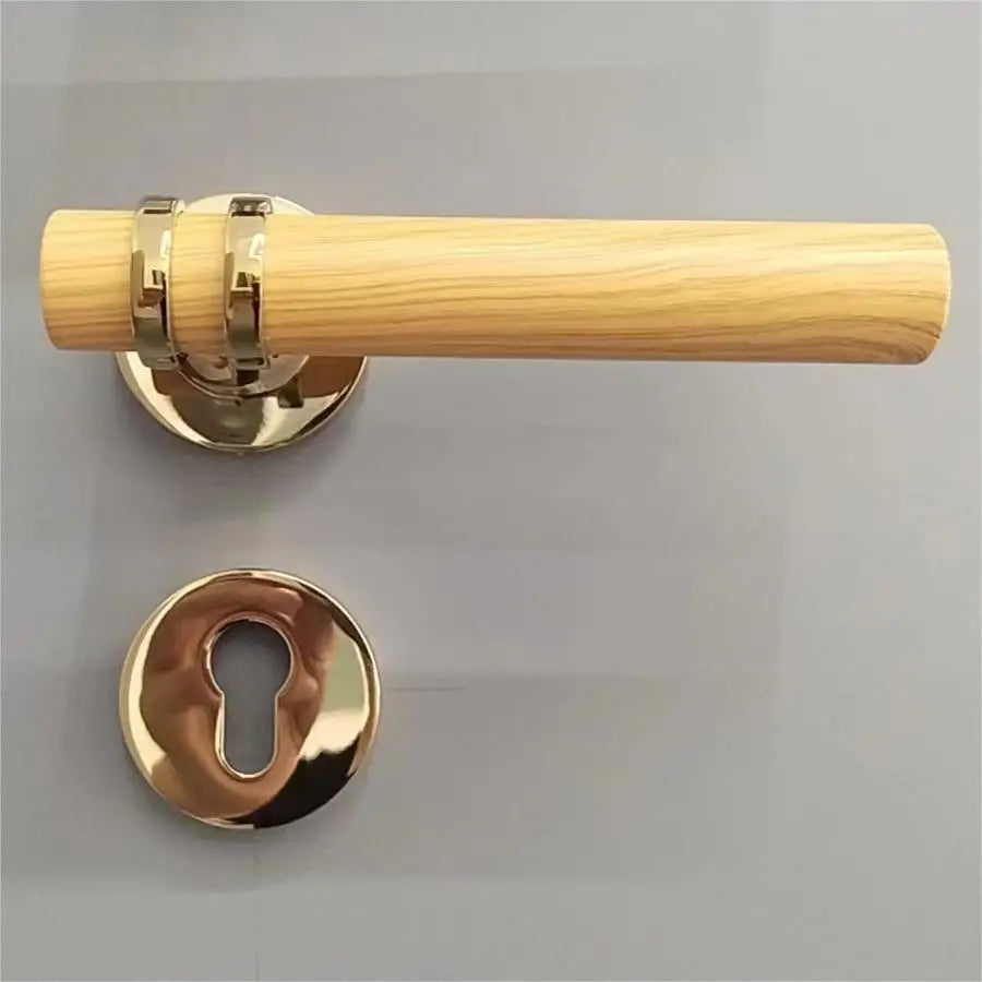 Doorshine Modern Grain Security Lever Metal Zinc Door Lock Handle Entry Passage Privacy Wooden Mortise Door Knobs for Hotels