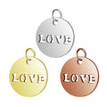 Wholesale 12mm High-Polished DIY Stainless Steel 'LOVE' Letter Charm Bracelet Gold Plated for Party Jewelry Accessories Making