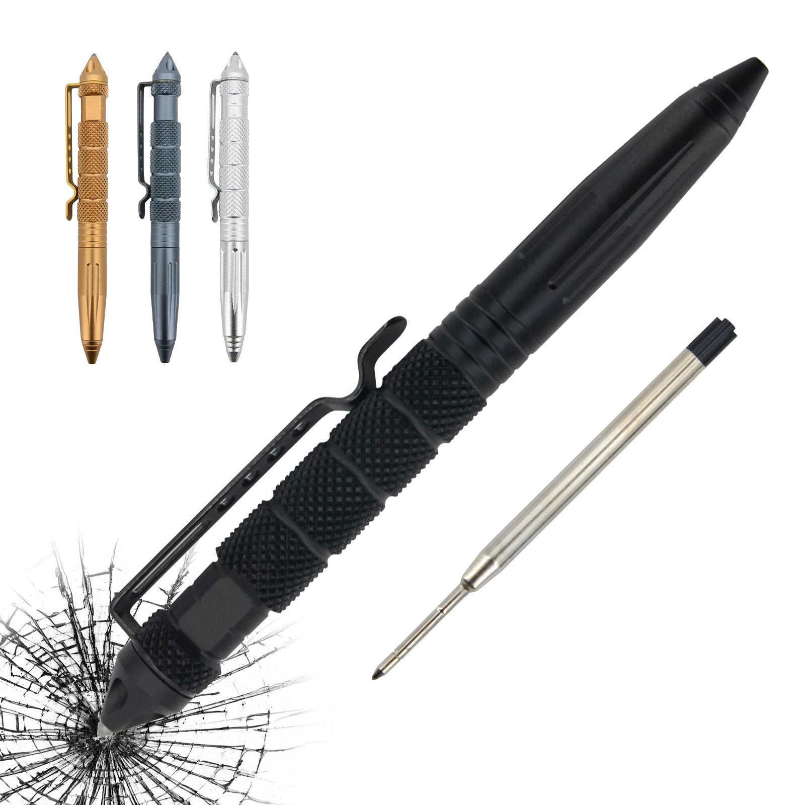 Wholesale Stainless Steel Creative Multi-function Gift Metal Tactical Pen Machine With Customized Logo for Outdoor Activities