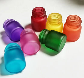 1ml Rainbow Color Matte Glass Dropper Bottle with Screw Cap for Sealing Eye Cream Samples and Cosmetics