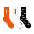 Custom Logo Athletic Crew Socks Long Elastic Cotton Sports Running Socks for Men Women Promotional Gift