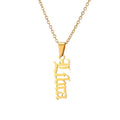 BINSHUO Wholesale Custom Gold Plated Stainless Steel Jewelry Clavicle Chain Zodiac Letter Charm Pendant Necklace for Men Women