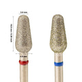 F M Smooth Top Rounded Bud Peanut Shape 4.6mm 3/32" Safety Manicure Russian Diamond Nail Drill Bits for Cuticle Clean