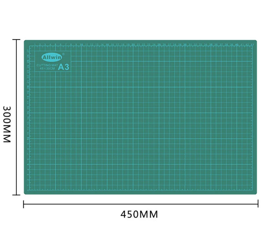 A3 Flexible Plastic Cut Mat A3 18*12inches  Provides Easy Cuts Professional Self-Healing Double Sided Rotary Cutting Mat