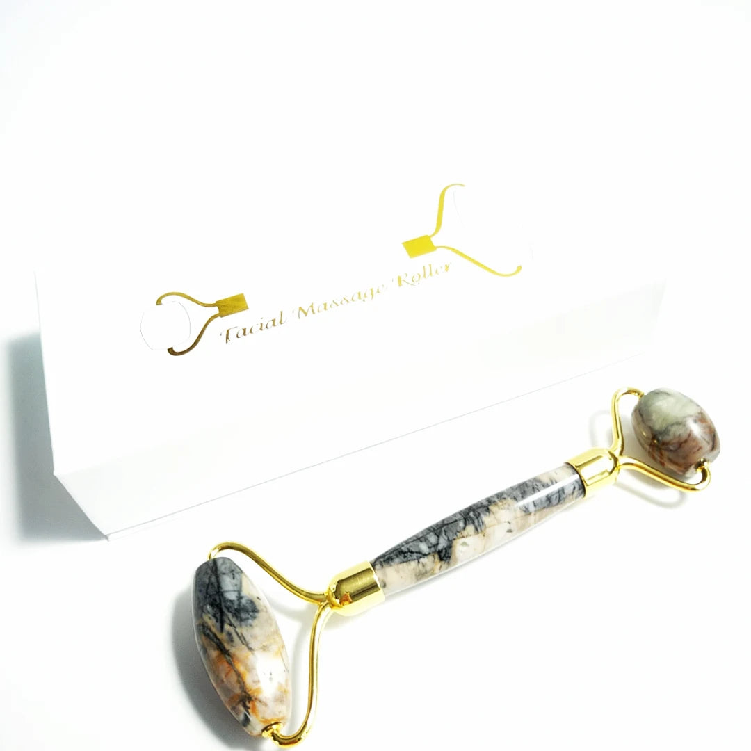 HZ Picasso jasper Jade Roller for Face - Gua Sha & Jade Roller Set