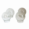 Custom Size DIY Empty Snow Globe Decor Glass and Resin Sculpture Model with Rubber Plug for Christmas