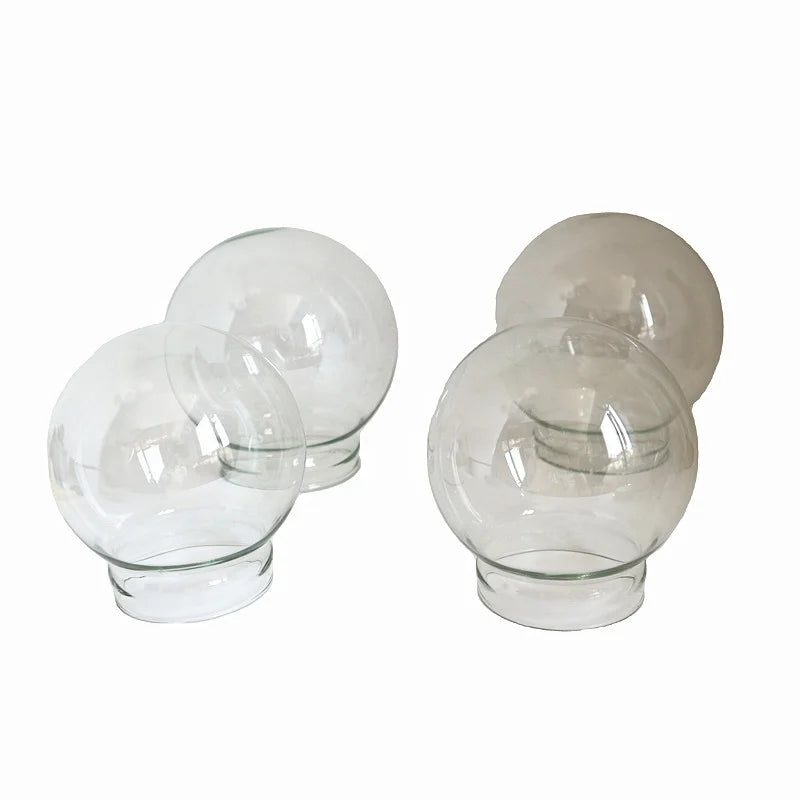 Custom Size DIY Empty Snow Globe Decor Glass and Resin Sculpture Model with Rubber Plug for Christmas