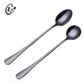 Wholesale Mirror Polish Pointed Round Head Spoon Stirring Mixing Spoon Stainless Steel Long Handle Spoon