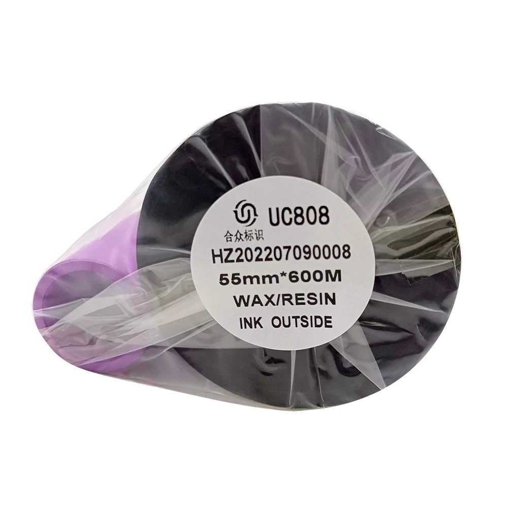 UNIONCODING 33mm*600M Scratch Resistant Near Edge TTO Thermal Transfer Overprint Ribbon for Videjet Markem Domino Linx