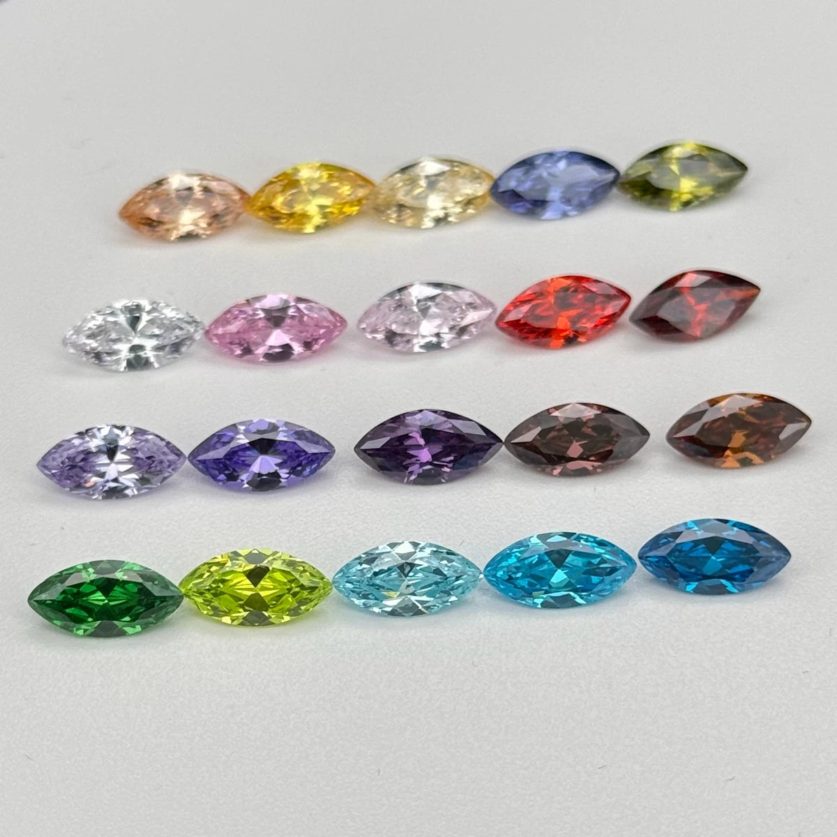 Marquise Shape 1.5x3mm to 7x14mm Mixed Colors Synthetic Cubic Zircon Stone 5A CZ Gemstones Wholesale Price
