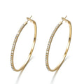 2025 Statement Jewelry Diamond Crystal Round Dangle Earrings 925 Sterling Silver Plated Rhinestone Hoop Earrings Gifts for Her