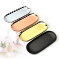 New Colorful Metal Storage Tray Gold Oval Dotted Fruit Plate Small Items Jewelry Display Tray Mirror Storage Tray Home Storage