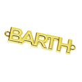 Waterproof Bikini Hollow logo Labels Custom Gold Letter Sewing Tags Swimwear Accessory Metal Letter Plate for Carpet