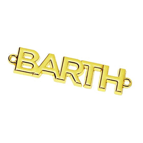 Waterproof Bikini Hollow logo Labels Custom Gold Letter Sewing Tags Swimwear Accessory Metal Letter Plate for Carpet