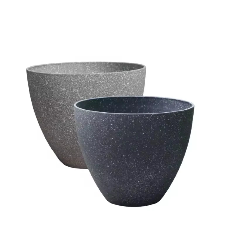 Large Outdoor Self-Watering Plastic Flower Pot Powder Coated Finish for Home and Garden Use