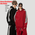 OEM Custom Autumn Winter Plus Fleece Loose Rotator Sleeve Sweatshirt Campus Heavy Plus Size Mens Hoodies&sweatshirts