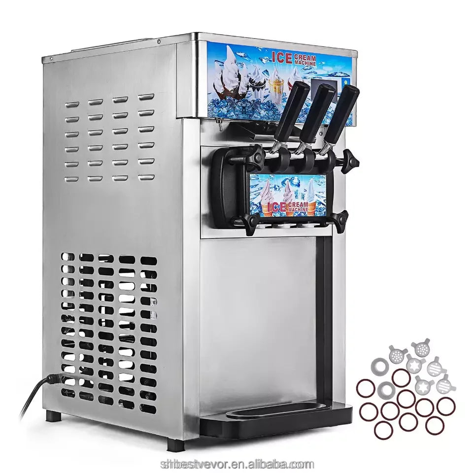 EU warehouse Real 1200w 2+1 flavors ice cream making machine ice cream roll machines