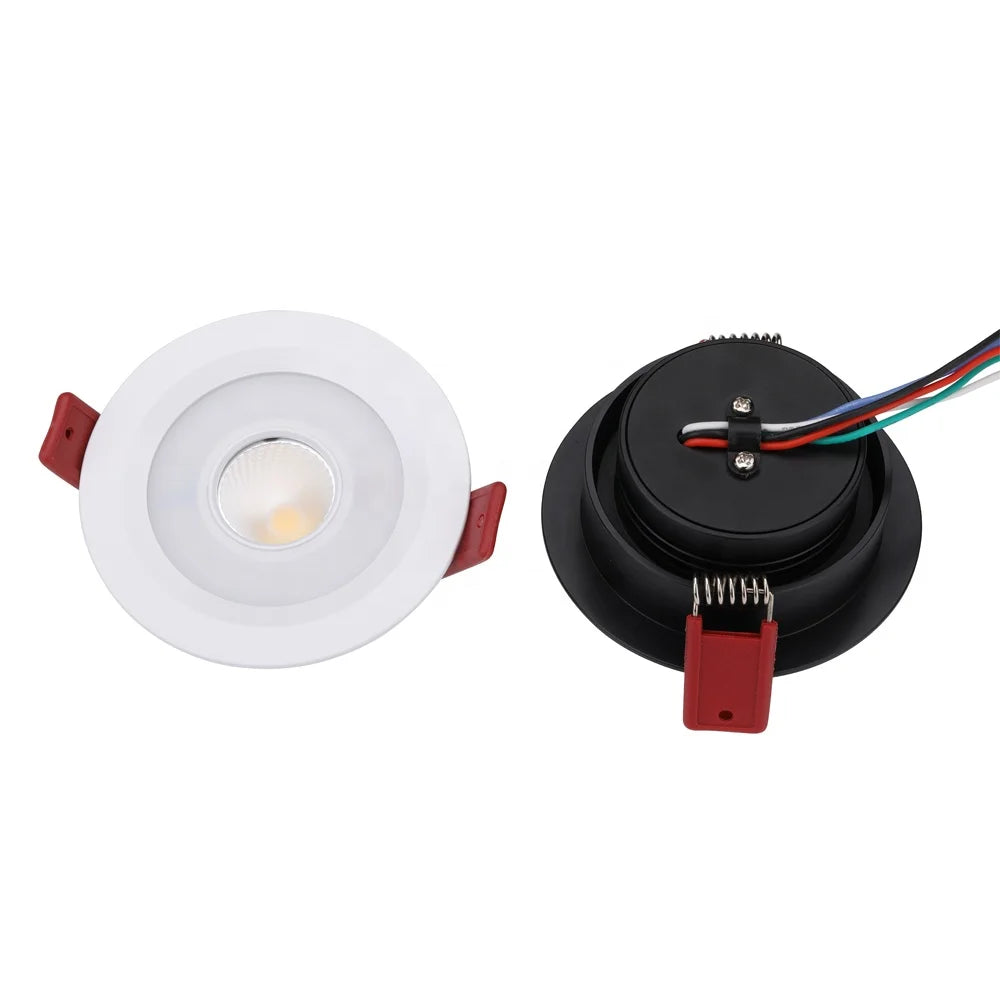 Benory 24V Ceiling Spot 12W 68mm RGBW Leuchte Loxone PWM KNX Tuya Control Recessed Led Downlights DALI DT8 RGBCCT Smart Light