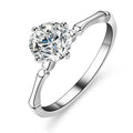 Wholesale Pure S925 Sterling Silver GRA Certificate VVS D Color Engagement Fine Jewelry for Women 1CT Diamond Moissanite Rings