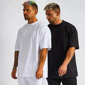 High Quality Blank Luxury Oversized Tshirt Drop Shoulder Design 100% Cotton T Shirt Custom Graphic Print Men's T-shirt