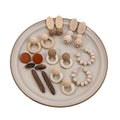New Arrivals Geometric Wooden Earring Jewelry Retro Simple Round Color Matching Tassel Stud Hollowed Out Wooden Earrings