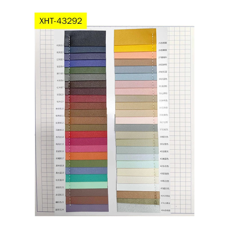 Thick Double Sided Skin Nappa Embossing Two Sides Solid Color Faux Leather for Belt and Table Mat