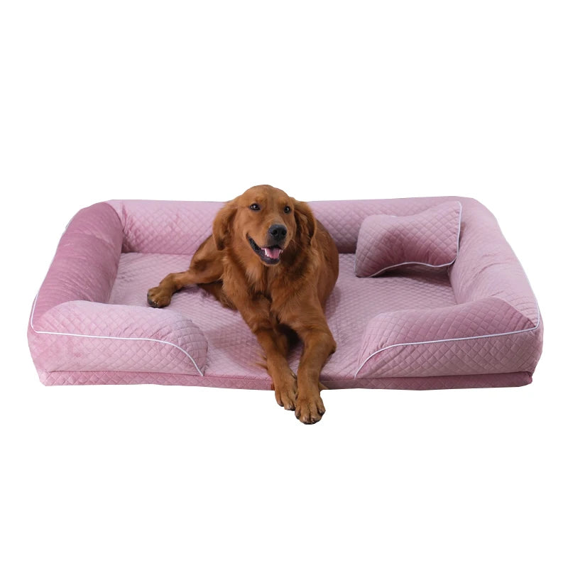 Wholesale Luxury  Pet Sofa Bed with Pillow Orthopedic Deep Sleep Soft Cozy Dog Nest Pet Beds
