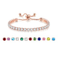 Gift Xiangluo Personalized Fashion Unisex Brass 4mm Single Row Crystal Cubic Zircon Geometric Rose Gold Silver Tennis Bracelets