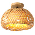 Chinese Bamboo Woven Farm Music Restaurant Chandelier Handcrafted Small Living Room Tea House Lamp Bamboo E27 Pendant Lamp
