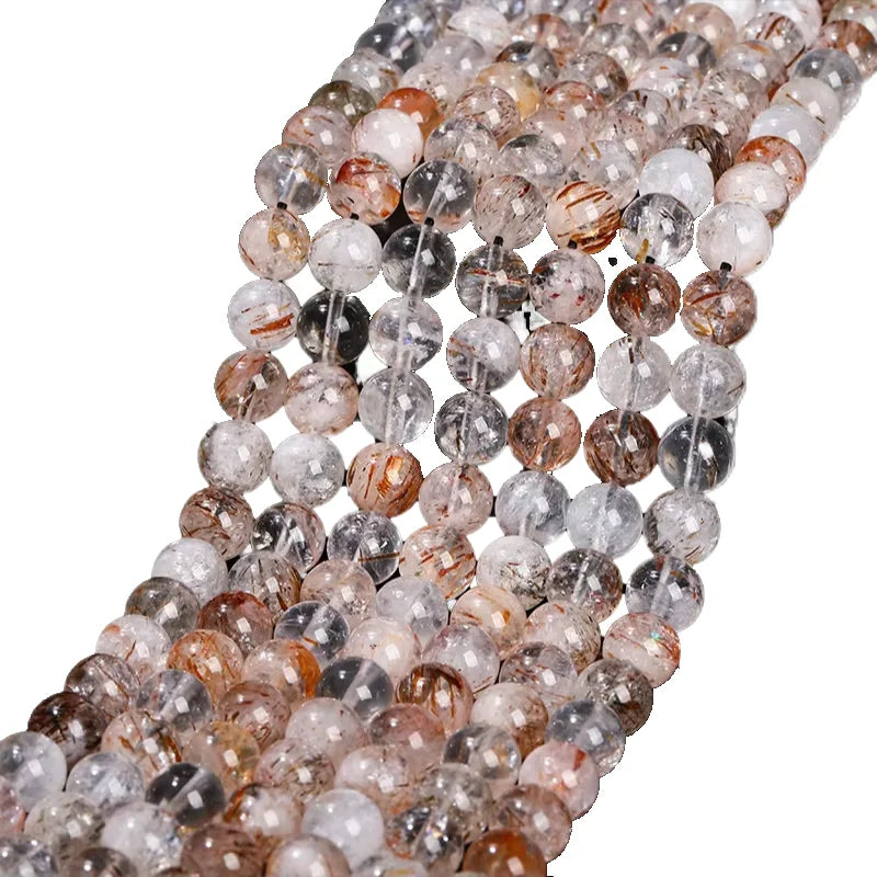 3mm 4mm Natural Quartz Stone Beads Semi-Finished Gemstone Loose Bead for Bracelet Necklace DIY Accessories Wholesale