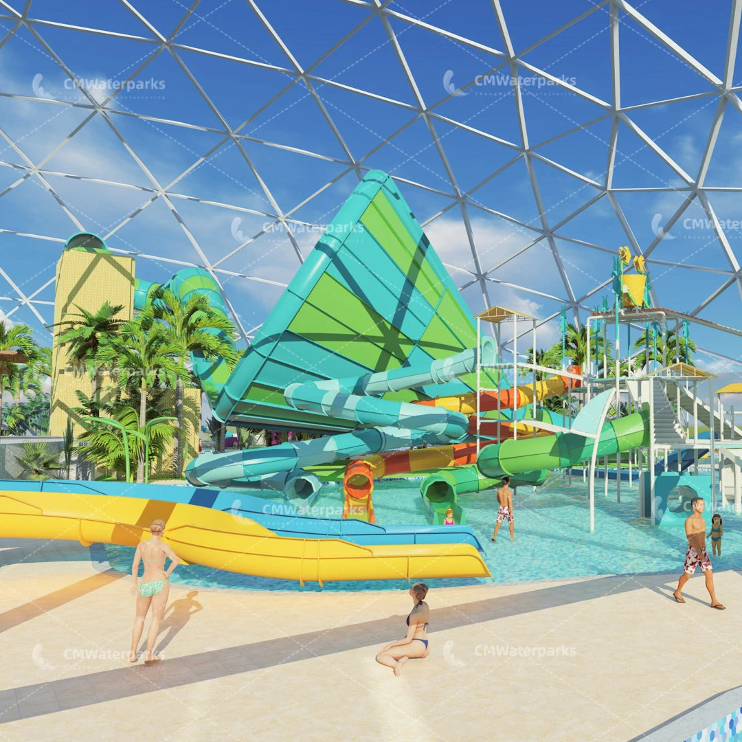 Water Slides Manufacturer CMWaterparks Designs Commerical Fiberglass Water Slide MegaBDM
